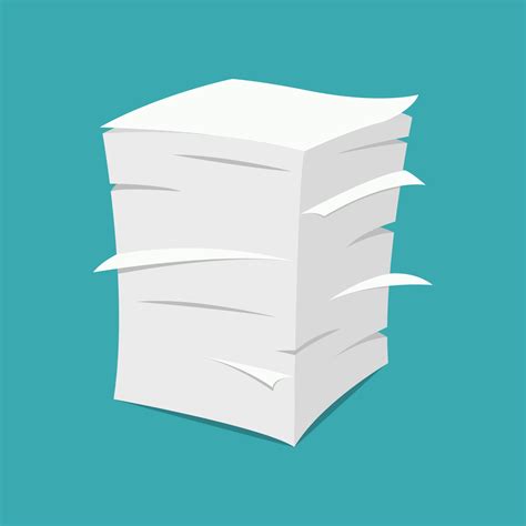 Pile of paper vector design illustration isolated 5130044 Vector Art at Vecteezy