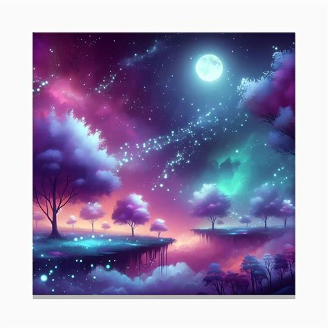 Night Sky Wallpaper Canvas Print by Vitalka - Fy