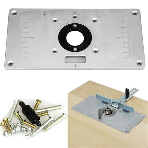 Aliexpress.com : Buy New Router Table Plate Aluminum Router Table Insert Plate With 4 Rings For ...