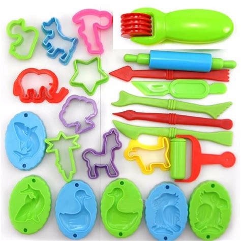 Aliexpress.com : Buy Playdough 23pcs Tools Polymer Clay Plasticine Molds Play Doh Tool Set Kit ...