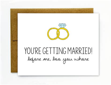 Funny Engagement Card / Funny Wedding Card / Engagement - Etsy