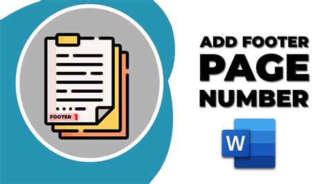 How to add both footer and page number in word - YouTube