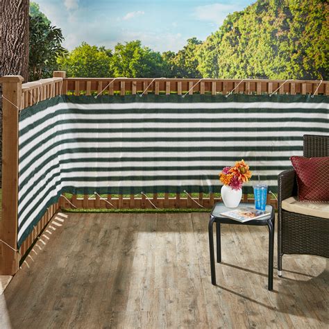 Deck & Fence Privacy Screen For Patio, Porch, Balcony - Striped - 15-Ft | eBay