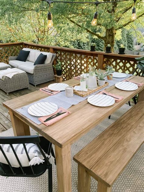 15 Brilliant DIY Outdoor Dining Table Designs That Will Save You Money