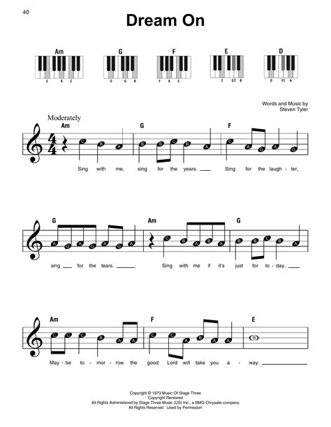 Dreams Piano Sheet Music