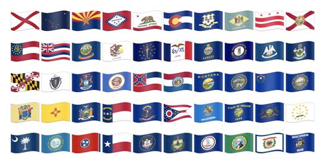 US State Flag Emojis Now Possible | Us states flags, State flags, U.s. states