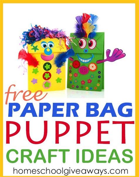 FREE Paper Bag Puppet Craft Ideas | Paper bag puppets, Puppet crafts, Paper bag crafts