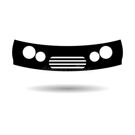 Car Bumpers Icon or Logo, Color Set with Long Shadow Stock Vector - Illustration of plastic ...