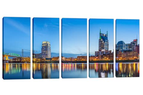 Nashville Tennessee Skyline Canvas Print Wall Art 3 Panel - Etsy