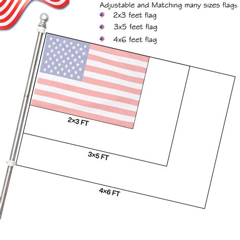 Flag Poles for Outside House - Black 6FT Tangle Flagpole Kit for American Flag - 3x5/4x6 Flags ...