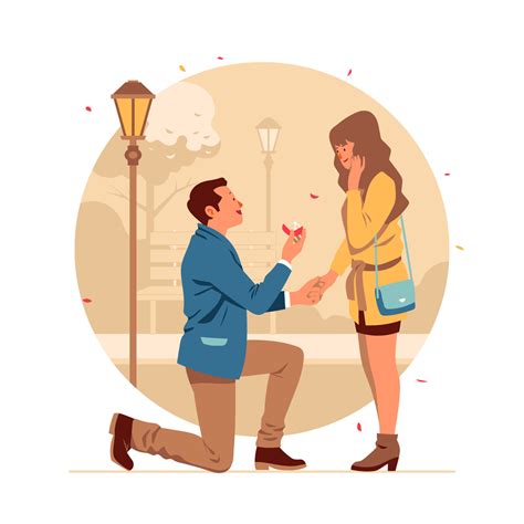 Wedding Proposal Concept 17462736 Vector Art at Vecteezy