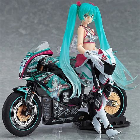 AOSST Anime Hatsune Miku Hatsune Motorcycle Racing Action Figure Collectible Model Toys gift for ...