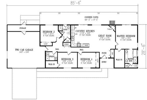 Awesome 2 Bedroom Ranch House Plans - New Home Plans Design