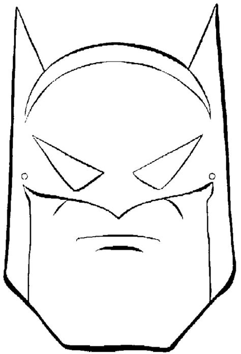 Batman Mask Coloring Page | Coloring Sky