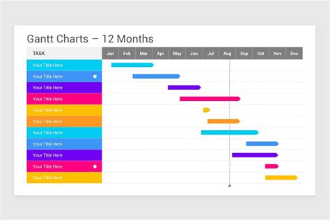 Gantt Charts PowerPoint PPT Template | Nulivo Market