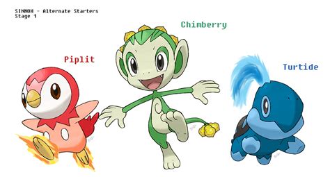 Gen 4 Alt-Type Starters : r/pokemon