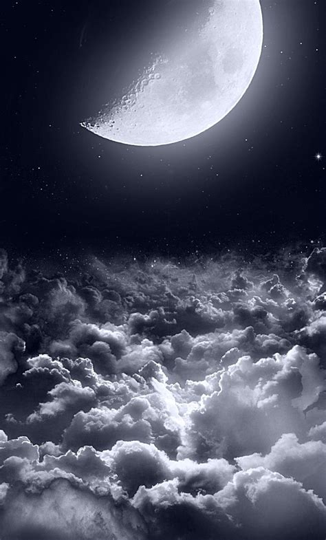 1280x2120 Half Moon Dark Night iPhone 6 plus Wallpaper, HD Nature 4K Wallpapers, Images, Photos ...