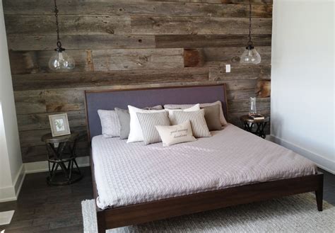 Master Bedroom Grey Wood Accent Wall Bedroom – BESTHOMISH