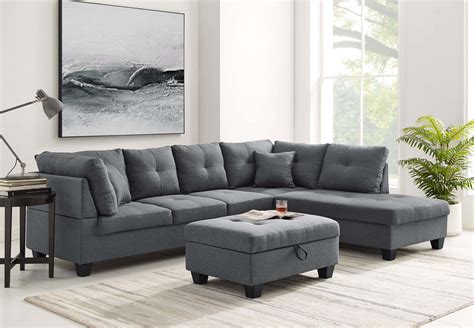 Gray Sectional Sofa With Ottoman | Cabinets Matttroy