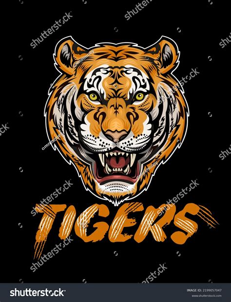 Anger Tiger Face Color Tattoo Stock Illustration 2199057047 | Shutterstock