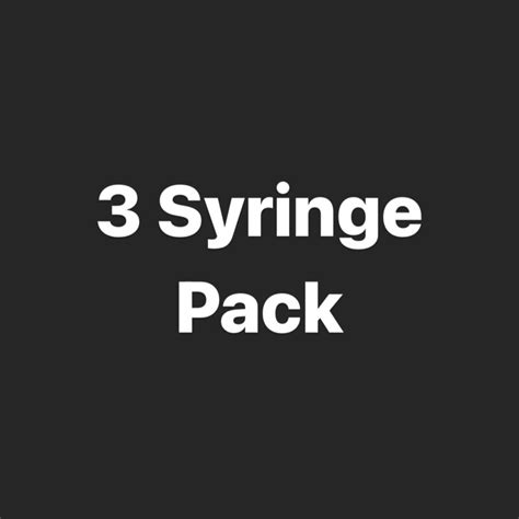 3 Syringe Pack