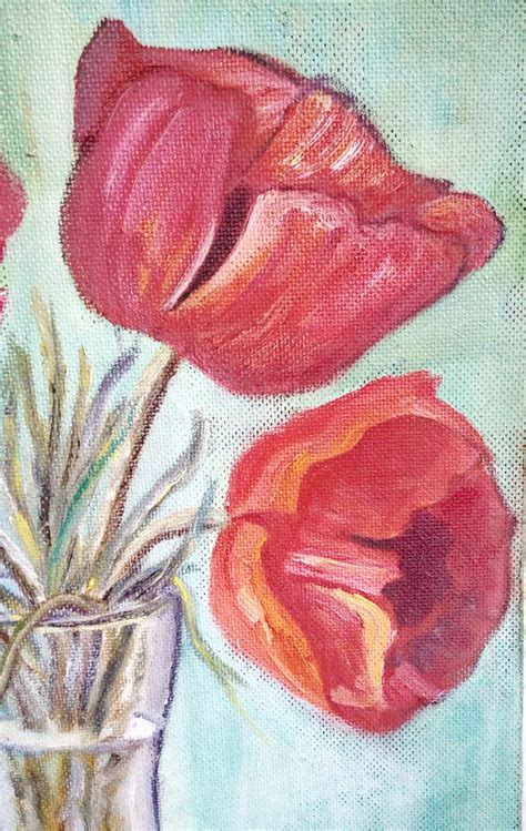 Poppies2 Oil Painting Original Painting Home Decor - Etsy