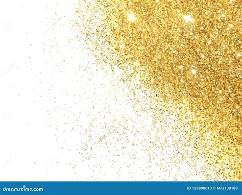 Gold Glitter Sparkles on White Background. Beautiful Abstract Backdrop Stock Photo - Image of ...