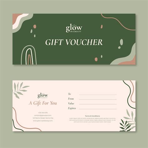 Free Vector | Abstract spa gift voucher template