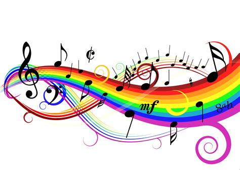 Music Notes Clip Art In Colour