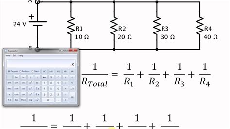 Easy Calculator Method for Finding Total Resistance in a Parallel Circuits - YouTube