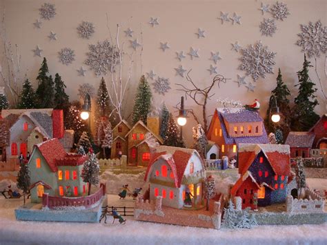 Vintage Christmas Village Houses