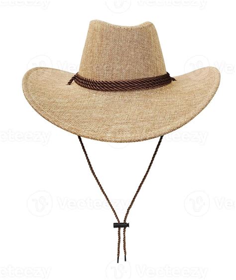 Straw cowboy hat, front view, isolated on white background 17152009 Stock Photo at Vecteezy