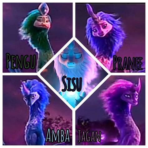 Raya and The Last Dragon - Sisu, Pengu, Amba, Pranee, Jagan dragons | Disney dragon, Dragon ...