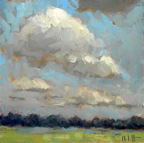 Heidi Malott Original Paintings: Impressionist Sky Clouds Landscape Daily Painting