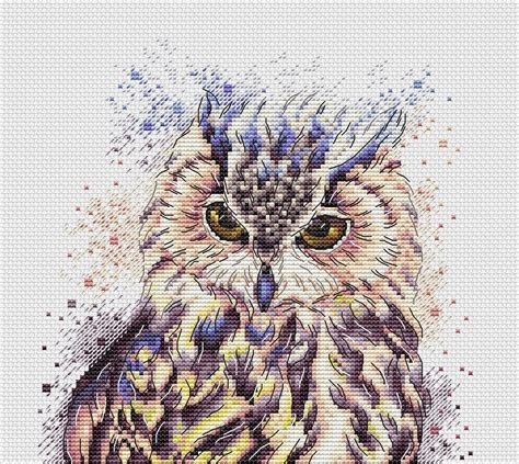 Watercolor Owl Cross Stitch Pattern, code AZ-095 A-Z Designer | Buy online on Mybobbin.com