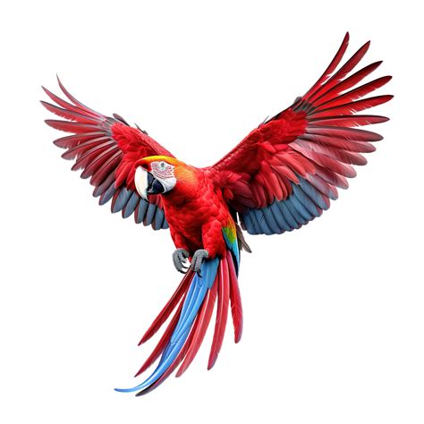 Scarlet macaw parrot flying 24724946 PNG