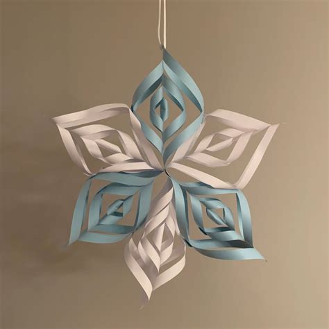 3D Paper Snowflake Craft