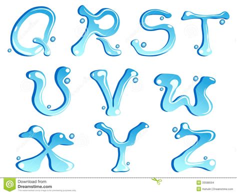 17 Water Alphabet Font Letters That Look Like Images - Free Water Fonts, Alphabet Font That ...