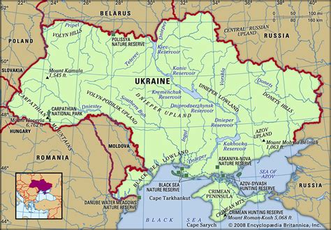 Physical Map Of Ukraine In Ukrainian Maps Of The Ukraine Maps Of | Images and Photos finder