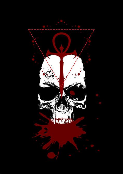 Vampire Skull Black Digital Art by Martin Flores - Fine Art America