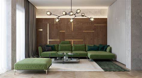 pea green couches modern chandelier vintage living room | Interior Design Ideas