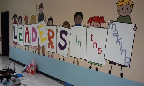 School hallway decorations, School murals, School leader