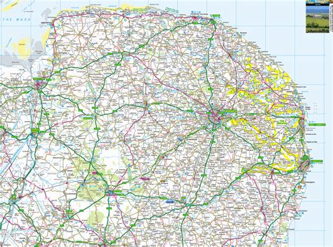 Norfolk Offline Map, including North Norfolk Coast, Norfolk Broads, Brecks, Thetford Forest and ...