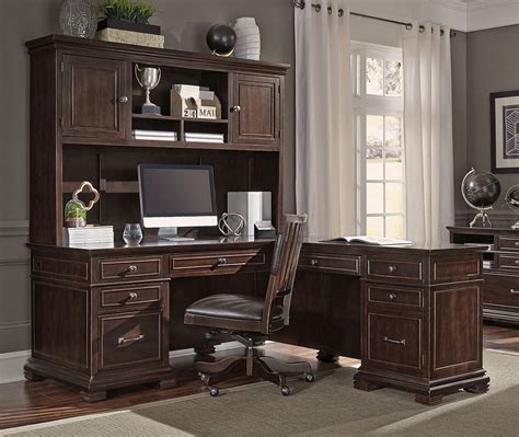 Weston L-Shaped Desk w/ Hutch by Aspenhome | FurniturePick