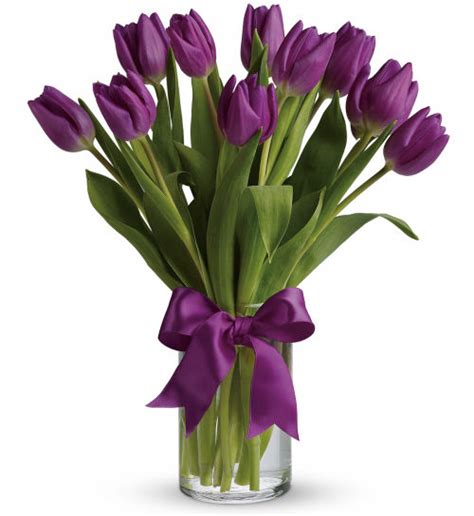 Passionate Purple Tulips #SPR14TA • Canada Flowers