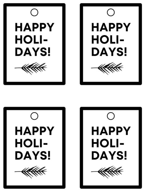 Happy Holidays Free Printable Gift Tags - Making A Space