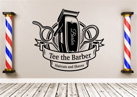 Barber Shop Wall Decal Barber Shop Wall Sticker Barber - Etsy