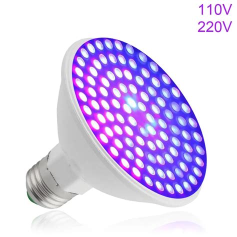 100W E27 UV Ultraviolet Purple LED Flood Light Lamp Bulb 100LED Light Bulbs Led Light Bulbs ...