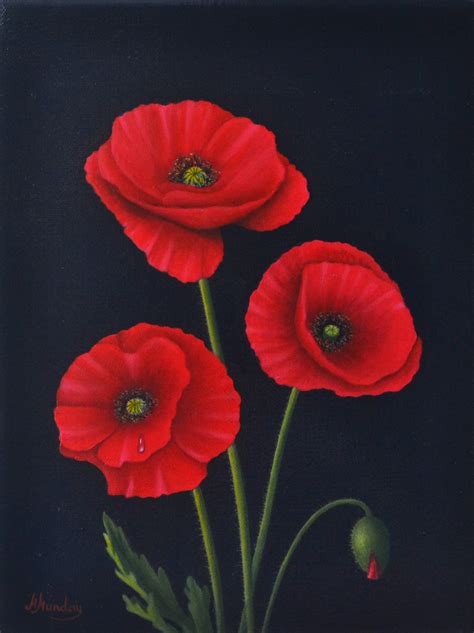 Red Poppies | Margo Munday Fine Art | Classical and Contemporary Acrylic Painting