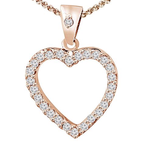 Heart Shaped Diamond Necklace | Bijoux Majesty